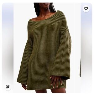 Free People Olive Green Women's Sweater no size tag